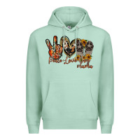 Seafoam peace love dog mama Premium Hoodie - RacoonDesign