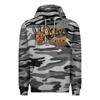 Slate Camo peace love dog mama Premium Hoodie - RacoonDesign
