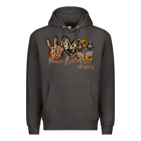 Smoke peace love dog mama Premium Hoodie - RacoonDesign