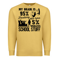 Antique Gold my brain is broadway show lyrics Premium Sweatshirt - linhVisuals