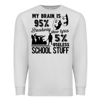 Dove Grey my brain is broadway show lyrics Premium Sweatshirt - linhVisuals