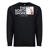 Black hawaii islands north shore haleiwa vintage style t shirt Premium Sweatshirt - linhVisuals