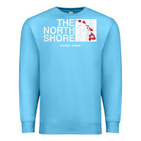 Ocean Blue hawaii islands north shore haleiwa vintage style t shirt Premium Sweatshirt - linhVisuals