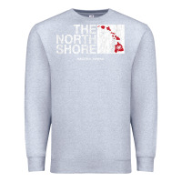 Heather Grey hawaii islands north shore haleiwa vintage style t shirt Premium Sweatshirt - linhVisuals