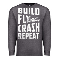 Charcoal Heather drone tshirt shirts for multicopter boy men kids fpv pilot t shirt Premium Sweatshirt - linhVisuals