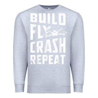 Heather Grey drone tshirt shirts for multicopter boy men kids fpv pilot t shirt Premium Sweatshirt - linhVisuals