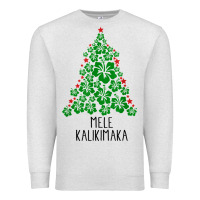 Oatmeal Heather hawaiian christmas tree mele kalikimaka hawaii tropical t shirt Premium Sweatshirt - linhVisuals