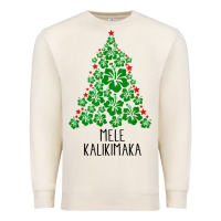 Sandshell hawaiian christmas tree mele kalikimaka hawaii tropical t shirt Premium Sweatshirt - linhVisuals