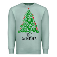 Seafoam hawaiian christmas tree mele kalikimaka hawaii tropical t shirt Premium Sweatshirt - linhVisuals