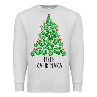 Dove Grey hawaiian christmas tree mele kalikimaka hawaii tropical t shirt Premium Sweatshirt - linhVisuals