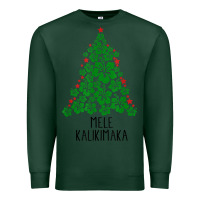 Sports Green hawaiian christmas tree mele kalikimaka hawaii tropical t shirt Premium Sweatshirt - linhVisuals