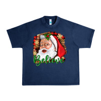 Navy Believe And Santa Urban Heavy Tee - BundleAndBundleShop