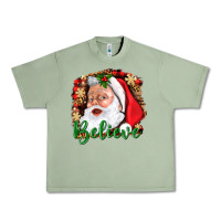 Oil Green Believe And Santa Urban Heavy Tee - BundleAndBundleShop