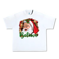 White Believe And Santa Urban Heavy Tee - BundleAndBundleShop