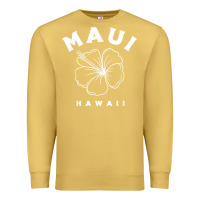 Antique Gold hawaii flower for women hibiscus maui hawaii t shirt Premium Sweatshirt - linhVisuals
