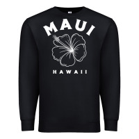 Black hawaii flower for women hibiscus maui hawaii t shirt Premium Sweatshirt - linhVisuals