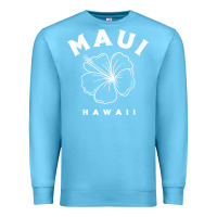 Ocean Blue hawaii flower for women hibiscus maui hawaii t shirt Premium Sweatshirt - linhVisuals