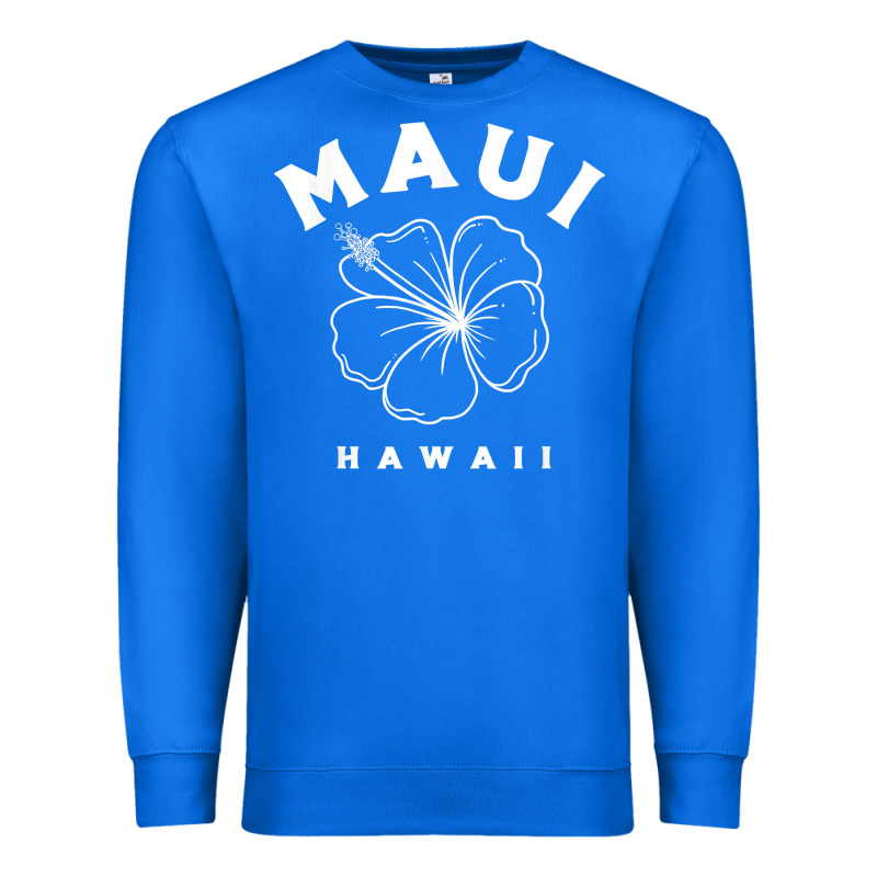 Hawaii Flower For Women Hibiscus Maui Hawaii T Shirt Premium Sweatshirt by linhVisuals | Teevron