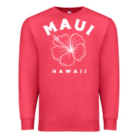 Cardinal hawaii flower for women hibiscus maui hawaii t shirt Premium Sweatshirt - linhVisuals