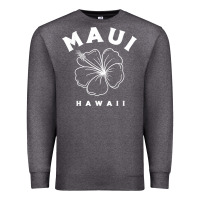 Charcoal Heather hawaii flower for women hibiscus maui hawaii t shirt Premium Sweatshirt - linhVisuals