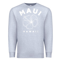 Heather Grey hawaii flower for women hibiscus maui hawaii t shirt Premium Sweatshirt - linhVisuals