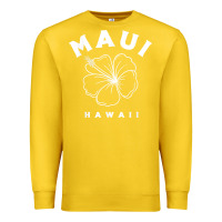 Lemon hawaii flower for women hibiscus maui hawaii t shirt Premium Sweatshirt - linhVisuals