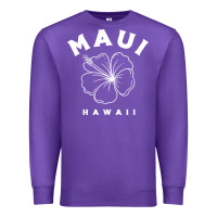 Purple hawaii flower for women hibiscus maui hawaii t shirt Premium Sweatshirt - linhVisuals