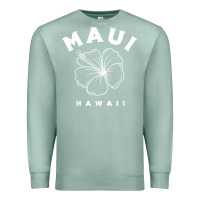 Seafoam hawaii flower for women hibiscus maui hawaii t shirt Premium Sweatshirt - linhVisuals