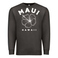 Smoke hawaii flower for women hibiscus maui hawaii t shirt Premium Sweatshirt - linhVisuals