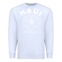 White hawaii flower for women hibiscus maui hawaii t shirt Premium Sweatshirt - linhVisuals