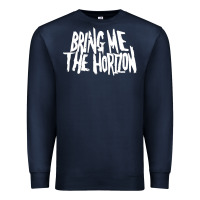 Navy be happy Premium Sweatshirt - linhVisuals