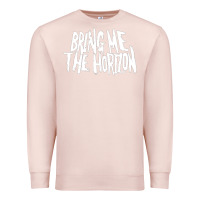 Pale Pink be happy Premium Sweatshirt - linhVisuals