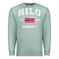 Seafoam hilo hawaii hi vintage state athletic style t shirt Premium Sweatshirt - linhVisuals