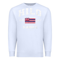 White hilo hawaii hi vintage state athletic style t shirt Premium Sweatshirt - linhVisuals