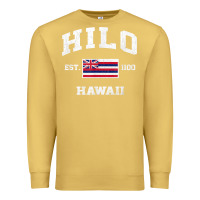 Antique Gold hilo hawaii hi vintage state athletic style t shirt Premium Sweatshirt - linhVisuals