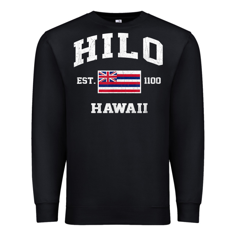 Hilo Hawaii Hi Vintage State Athletic Style T Shirt Premium Sweatshirt by linhVisuals | Teevron
