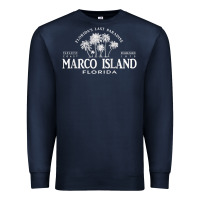 Navy marco island fl florida's last paradise paradise coast raglan baseball Premium Sweatshirt - linhVisuals