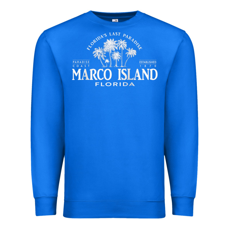 Marco Island Fl Florida's Last Paradise Paradise Coast Raglan Baseball Premium Sweatshirt by linhVisuals | Teevron