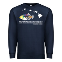 Navy humuhumunukunukuapua'a hawaii state fish t shirt Premium Sweatshirt - linhVisuals
