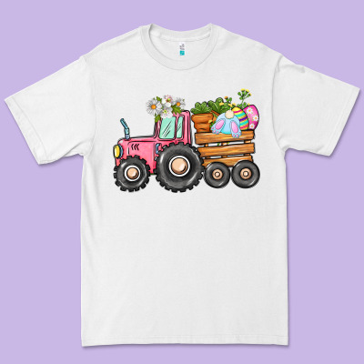 Easter Bunny Tractor Premium Tee Designed By Cowgirlartshop