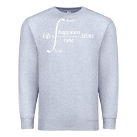 Heather Grey math teacher integral of life happiness time geeky math Premium Sweatshirt - linhVisuals