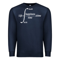 Navy math teacher integral of life happiness time geeky math Premium Sweatshirt - linhVisuals