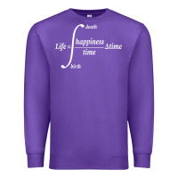 Purple math teacher integral of life happiness time geeky math Premium Sweatshirt - linhVisuals