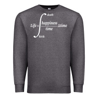 Charcoal Heather math teacher integral of life happiness time geeky math Premium Sweatshirt - linhVisuals