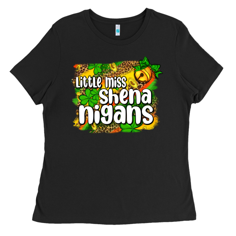 St. Patrick's Little Miss Shenanigans Ladies Tee by OliviaCreatesArt | Teevron