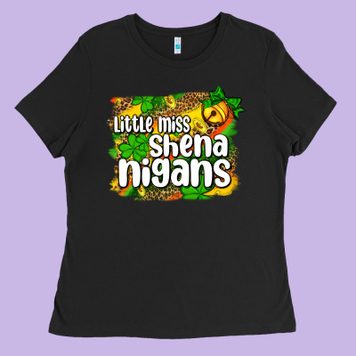St. Patrick's Little Miss Shenanigans Ladies Tee Designed By Oliviacreatesart