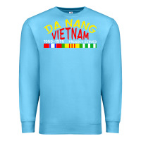 Ocean Blue da nang vietnam war veteran military Premium Sweatshirt - linhVisuals