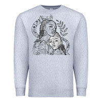 Heather Grey chloe x halle playing one off at sob black white Premium Sweatshirt - linhVisuals