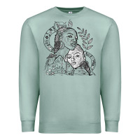 Seafoam chloe x halle playing one off at sob black white Premium Sweatshirt - linhVisuals