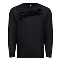 Black DETROIT Premium Sweatshirt - linhVisuals